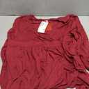 POSESHE Womens Plus Size Long Sleeves Tops 2025 Fall Winter Tunic Tops Casual V-Neck Wrap Shirts Dressy Work Blouses L-4XL (Wine Red)