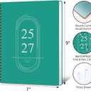 Monthly Planner 2025-2027 - 2 Year Monthly Planner Calendar 2025-2027, July 2025 - June 2027, 7.3" * 9.5", 24 Months Calendar Planner with Waterproof CoverSpiral Bound, for Office, School Home Planning - Blue