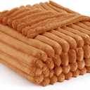 Bedsure GentleSoft Twin Blanket for Couch - Cozy Soft Fall Blankets for Women, Cute Small Throws for Girls, Orange, 60x80 Inches Burnt Orange