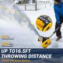 Litekon Cordless Snow Shovel Compatible with De-Walt 20V Battery (No Battery), 13-Inch Brushless Electric Snow Blower for 25FT Throw Distance and 6" Clear Depth for Patio, Deck, Driveway