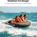 PEAKFLOW 2-3 Rider Towable Boat Tube - 64x64 infalted, Phantom Series