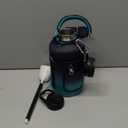 DYSANKY Insulated Water Bottle | Thickened Stainless Steel Vacuum Metal | Portable Sports Half Gallon Large Water Jug for Gym and Hiking with Straw, Carrier Bag, Handle Strap | BPA-Free 64 oz (Black-Cyan)