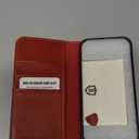 SHIELDON Wallet Case for iPhone 12 Pro 6.1", Genuine Leather Folio Case Kickstand and RFID Blocking Credit Card Slots Magnetic Closure Compatible with iPhone 12/12 Pro - Retro Red