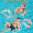 4 Pack Pool Floats Adult,OKSUWATER Pool Floaties for Adults with Two Cup Holders Inflatable Pool Floats Chairs, Lake Floats for Adults Applies to Water Play Party