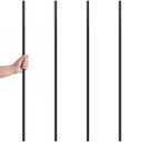 Gisafai 4 Pcs Fiberglass Rods 1/2 Inch x 48 Inch High-Strength Flexible & Insulated Fiberglass Rods for Garden Fencing, DIY Projects, Crafts, Structural Frames & Laboratory Use(Black)