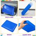 Maitys 24 Pcs Plastic Art Trays 11 x 8.7 x 1 Inch Activity Craft Tray Organizer Serving Tray Stackable Storage Sand Trays for School Painting Beads Crafts DIY Projects(Colorful)