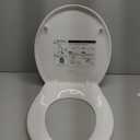 Hibbent Premium Elongated Toilet Seat with Cover Quiet Close, One-Click to Quick Release, Easy Installation Non-Slip Seat Bumpers, Slow Close Toilet Seat and Cover, Easy Cleaning-White Color