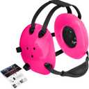 Wrestling Headgear, Youth Wrestling Head Gear with Chin Cup, Sorf Ear Guard for MMA, Jiu-Jitsu (for Users Age 10+) (Pink Headgear & Black Strap)