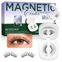 BEYELIAN Magnetic Eyelashes with Applicator Kit, Upgrade Soft Magnetic Lashes Reusable False Eyelashes Natural Look, No Glue Needed Eyelashes for Eye (Lightweight & Comfortable)