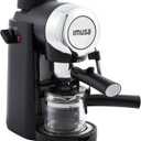 Imusa 4 Cup Epic Electric Espresso/Cappuccino Maker (Cafe Cubano, Cortadito, Colada, Cafe con Leche), Black