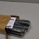 1 Inch Bay Window Curtain Rods Corner Curtain Rods Set 30-76 Inch Center Rod for Windows 16-40 Inch Side Rods,Curtain Rods Set (Black)