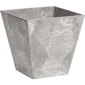 Novelty Artstone 11.5 in. H x 12 in. Dia. Gray Resin/Stone Powder Ella Flower Pot