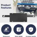 Front License Plate Relocation Bracket for 2021-2024+ Ford Bronco with Factory Capable Bumper, No-Drill Mounting Kit, Relocates Plate Away from Fog Lights & Sensors (Compatible with 2/4 Door)