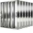 GarveeTech 19.5 in x19.5 in Commercial Hood Filters - 430 Stainless Steel 5-Groove Baffle Filters for Restaurant Kitchen Exhaust Hoods Pack of 6