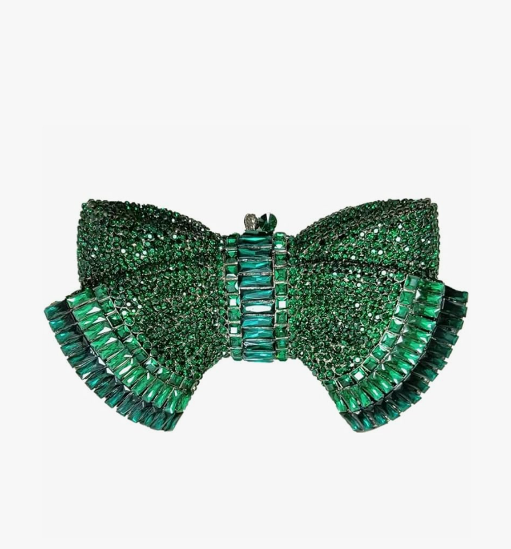 DJBM Sweet Bow Rhinestone Crystal Evening Clutch Diamond Evening Bags Purses and Handbags for Women Formal Party Wedding