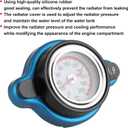Thermostatic Radiator Cap, Universal Thermostatic Radiator Cap Water Tank Cover Leakproof W/Temperature Gauge(Big head 0.9bar)