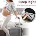 Momcozy Portable Pregnancy Pillow  W Shaped Maternity Support for Side Sleepers, Adjustable Travel Wedge Pillow for Back, Belly, and Hip Relief, Ideal for Pregnant Women, Deep Grey (Regular)