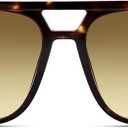 HERJOUR Retro Trendy Square Aviator Sunglasses Womens Mens 70s Classic Vintage Oversized Sun Glasses AR82173