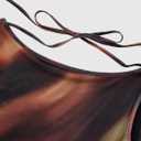 Women's Tie Dye Backless Mini Dress Summer Crew Neck Mesh Party Club Dresses (M)