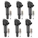 BDFHYK 6 Ignition Coil Pack UF558 and 6 Iridium Spark Plug 4469 Compatible with Kia 07-11 Rondo,07-10 Magentis,06-10 Optima,Compatible with Hyundai 07-09 Santa Fe V6 2.7L Coil for 5C1624 GN10441 C1567