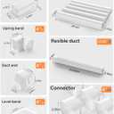 4'' 19.5Ft Mini Split Line Set Cover Kit for Minisplit Ductless Linset Air Conditioners and Heat Pumps, Central AC Decorative Upgraded UV-Proof Strong & Durability PVC Pipe