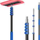 Roof Rakes for Snow Removal, 20FT Telescoping Snow Rake for House Roof, Solar Panels, Cars & RV, Snow Broom Push/Pull, Heavy Duty Aluminum Ice Scraper, No-Scratch Foam Blade, Roof Shovel Tool