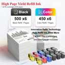 PG-285XL CL-286XL Ink Refill Kit for Canon 285XL 286XL Ink Cartridges Compatible for Canon 285 286 PG-285 CL-286 XL Work with Pixma TS7720 TS7722 TR7820 Printer Ink (12-Pack, 6BK/2C/2M/2Y)