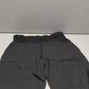 GRAPENT Capri Pants for Women High Waisted Wide Leg Linen Palazzo Trousers Pull On Elastic Smock Waist Loose Flowy Pants, Size M