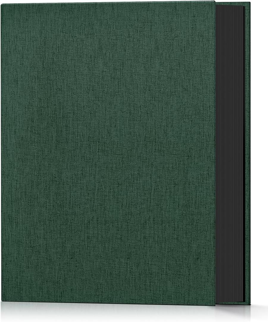 Popotop Photo Album 4x6 100 Pockets for Wedding Gifts, Linen Hardcover Picture Albums for Family Anniversary Baby Vacation Pictures (Green)