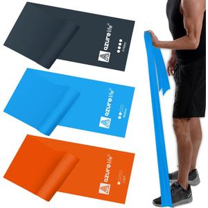 Resistance Bands,Professional Long Non-Latex Elastic Stretch Bands,Exercise Bands for Physical Therapy, Yoga, Pilates, Rehab, at-Home or The Gym Workouts, Strength Training (6.9FT, Orange, Blue, Gray)