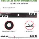 Mulching Blades for M115496 GY20569 M113518 Lesco 051509 M115329 M135590 M76467 Mower Blade for Scotts John Deere 54 inch Deck 325 335 345 425 445 for Sabre 2254HV 2354HV 2554HV 3 Pack