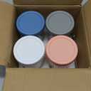 4 Pack Overnight Oats Containers with Lids and Spoons - DRKIO 16 Oz Glass Mason Jars for Overnight Oats Leak Proof Oatmeal Container Great for Cereal Fruit Vegetable Milk Salad Yogurt Meal Prep