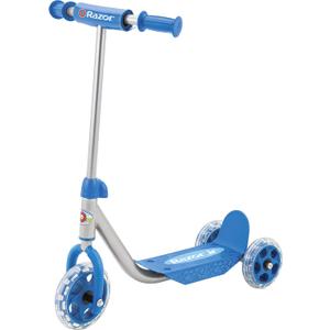 Razor Jr. Lil’ Kick – 3-Wheel Kick Scooter for Younger Children (Ages 3+), Max Rider Weight 44 lb (20 kg), Blue