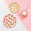 2 x Coterie Fruit Paper Plates (Set of 10 Small Plates) - Cute Party Plates for Summer Picnic, Tutti Fruitti Party, Kids Birthday - Fruit Party Decorations | 7.25 Cute Paper Plates | 2 of Each Design
