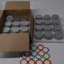 24 Pack 4 oz Mason Jars with Sliver Lids, Glass Canning Jars with Regular Mouth Lids, Canning Jars for Jam, Candy and Wedding Favors