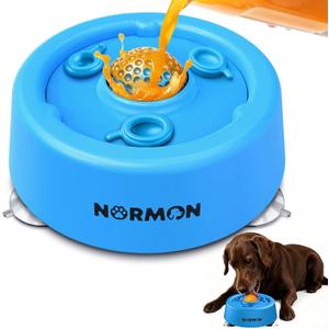 Dog Lick Bowl Slow Feeder with Rolling Ball & Suction Base
