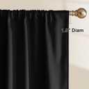 NICETOWN Black Out Curtains 63 inch Long, Rod Pocket 100% Blackout Window Treatment Thermal Curtains Room Darkening Drapes for Bedroom, W52 x L63, 2 Panels