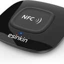 esinkin Bluetooth Receiver Wireless, NFC-Enabled Audio Adapter 4.0 for HD Home Stereo Music Streaming Sound System for 3.5mm (AUX and RCA)