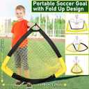 Happy Jump 7x5 FT & 5x3.6 FT Portable Soccer Goal for Youth Players Ages 614, Large-Frame Design Built for Long-Term Development, Easy Setup for Backyard, Park or School Training