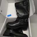 DREAM PAIRS Women's Knee High Boots Combat Boots Goth Boot Lace Up Adjustable Buckles Chunky Low Heel Fall Booties with Side Zipper to Put on and off (7)