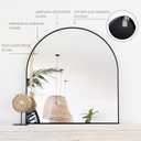 Arched Mirror, 33" x 31" - Gold Arch Wall Mirror - Perfect for Bathroom, Entryway - Modern Gold Frame (33"L x 31"W)