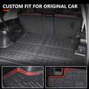 Xipoo Cargo Mat Compatible with 2010-2024 Toyota 4Runner Cargo Mat 7 Seaters Backrest Mat TPE Trunk Liner Replacement for 2010-2024 Toyota 4Runner Accessories (Trunk Mat+2nd&3rd Backrest Mat)