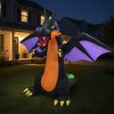 8 FT Tall Lighted Halloween Inflatable Fire Dragon