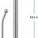SMARTAKE Paper Towel Holder, Paper Towel Dispenser Standing Weighted Base Non Slip, Spring Arm for Easy Tear, Stainless Steel Paper Towel Holder for Home Kitchen Countertop Tabletop, Silver