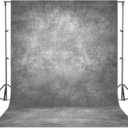 ZTHMOE 5x7ft Fabric Grey Abstract Texture Photography Backdrop (No Stand No Clips) Portrait Photoshoot Background Adult Newborn Child Headshot Photo Studio Props Booth Rod Pocket On Top