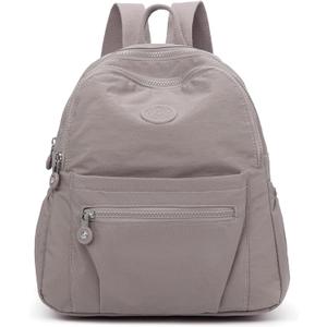 Mini Backpack Purse for Women,Small Nylon backpacks for Ladies Backpacks Women Anti Theft Travel Bag (A-Khaki)