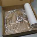 White Lamp Shade, Large Drum Lampshade 13" Top x 13" Bottom x 11" High (Spider), Replacement Lamp Shade Natural Linen Hand Crafted for Table Lamps Floor Lamps Chandelier Lamp, Easy Assembly Required