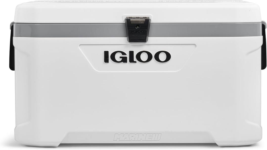 Igloo Marine Cooler | Insulated Hard Shell Ice Chest |Great for Fishing, Camping, Boating, & More, Medium, 70Qt