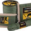FISHLUND Paracord 550 lb, 7 Strand Type III Paracord Rope 1000ft 4mm, High Strength Nylon Parachute Cord for Camping, Survival, Tactical and Hiking, Olive Green