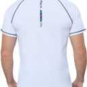 Mens Swim Shirts UPF 50+ Sun Protection Quick Dry SPF Rash Guard Outdoor Beach Fishing T Shirts, Size 4XL
